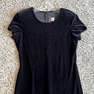 Vintage JR Nites By Caliendo Sequined Velvet Evening Dress Size 10